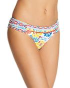 Lucky Brand Las Dalias Shirred Bikini Bottom