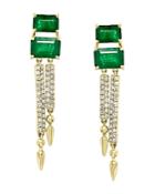 Bloomingdale's Emerald & Diamond Drop Earrings In 14k Yellow Gold - 100% Exclusive