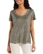 Gerard Darel Adilia Linen Scoop Neck Tee