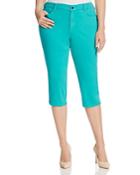 Nydj Plus Ariel Straight Leg Crop Jeans In Turquoise