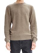 A.p.c. Jules Wool Textured Donegal Fleck Regular Fit Crewneck Sweater