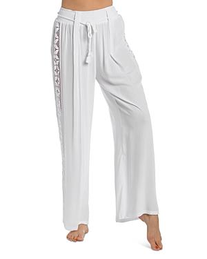 La Blanca Coastal Crochet Trim Cover Up Pants