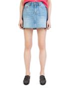 The Kooples Frayed Side-stripe Denim Mini Skirt