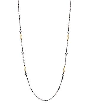 Armenta 18k Yellow Gold & Blackened Sterling Silver Old World Crivelli Moonstone Beaded Necklace, 36