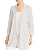 Eileen Fisher Open-front Waffle-knit Cardigan