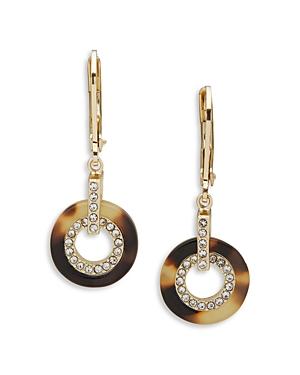 Lauren Ralph Lauren Circle Link Pave Drop Earrings