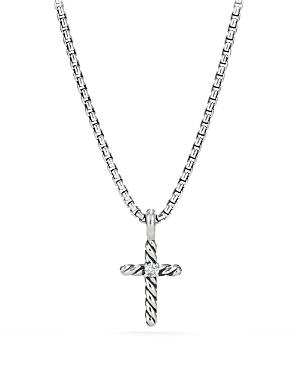David Yurman Cable Collectibles Kids Cross Necklace With Diamonds
