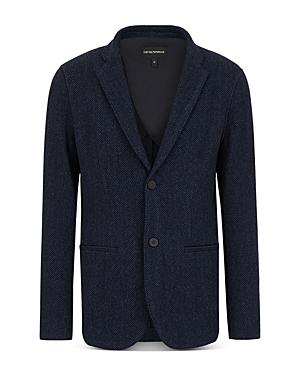 Armani Wool Herringbone Regular Fit Blazer