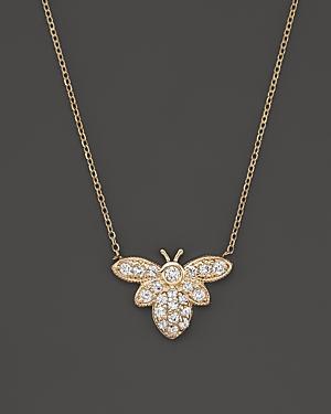 Kc Designs Diamond Bumble Bee Pendant Necklace In 14k Yellow Gold, 16