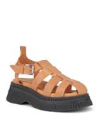 Ganni Women's Creepers Grid Platform Sandals