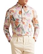 Ted Baker Lorva Cotton Floral Print Button Down Shirt