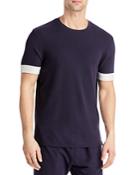 Atm Anthony Thomas Melillo Pique Crewneck Tee With Contrast Cuffs