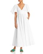 Rhode Margot Cotton Flutter Sleeve Dress