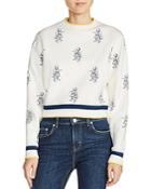 Maje Tentation Leopard-embroidered Sweatshirt