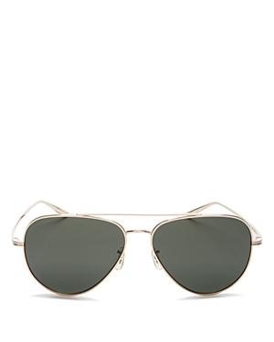Oliver Peoples X The Row Women's Casse Polarized Brow Bar Aviator Sunglasses, 58mm