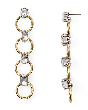 Aqua Four Ring Crystal Drop Earrings - 100% Exclusive