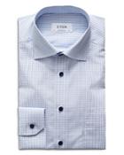 Eton Cotton Check Contemporary Fit Dress Shirt