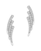 Bloomingdale's Diamond Triple Row Ear Climbers In 14k White Gold, 0.25 Ct. T.w. - 100% Exclusive