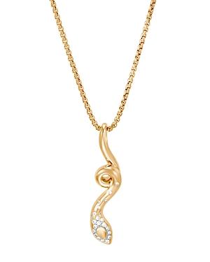 John Hardy 18k Yellow Gold Legends Cobra Diamond Pave Pendant Necklace, 16 - 100% Exclusive