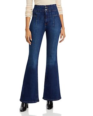 Free People Jayde Flared Jeans In Tulsa Blue