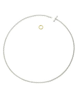 Dodo 18k Yellow Gold & Sterling Silver Toggle Necklace, 15.7