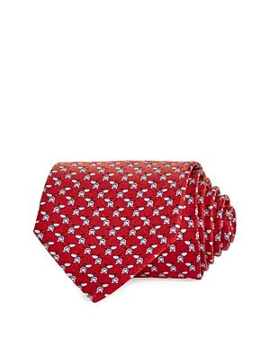 Salvatore Ferragamo Gancini Dog Print Silk Classic Tie