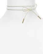 Baublebar Blanche Leather Bow Choker Necklace, 13