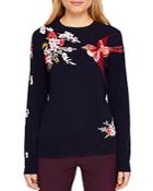 Ted Baker Auroraa Bird Blossom Embroidered Sweater