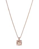 David Yurman Chatelaine Pave Bezel Pendant Necklace In 18k Rose Gold With Morganite, 18