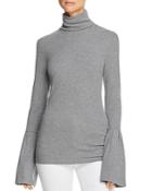 Paige Kenzie Bell-sleeve Turtleneck Sweater