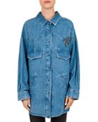 The Kooples Denim And Lily Patch Shirt