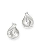 Bloomingdale's Foldover Hoop Earrings In 14k White Gold - 100% Exclusive