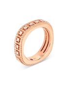Roberto Coin 18k Rose Gold Diamond Byzantine Ring