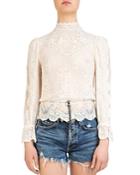 The Kooples Bolo-detail Lace Top