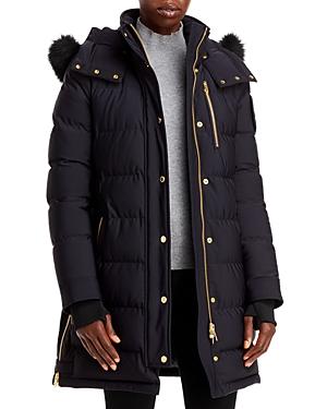Moose Knuckles Watershed Hooded Shearling Trim Down Parka