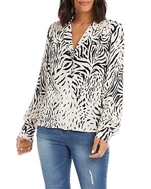 Karen Kane Printed Button Up Shirt