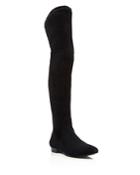 Delman Stretch Suede Over The Knee Boots