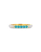 Rachel Reid 14k Yellow Gold & Enamel Turquoise Ring