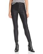 Blanknyc Button-front Faux-leather Skinny Pants In Daddy Soda - 100% Exclusive
