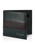 Ted Baker Stozip Contrast Leather Bifold Wallet With Zip Coin Pocket