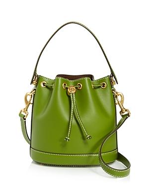 Tory Burch T Monogram Small Leather Bucket Bag