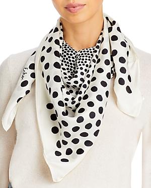 Echo Circling Print Silk Square Scarf