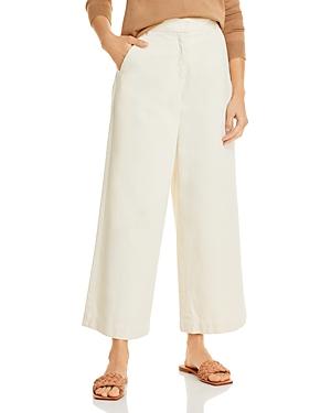 Weekend Max Mara Wide Leg Cotton Ankle Trousers