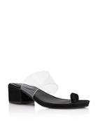 Kenneth Cole Women's Lizzie Clear & Suede Block Heel Sandals - 100% Exclusive