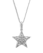 Bloomingdale's Diamond Star Pendant Necklace In 14k White Gold, 0.5 Ct. T.w. - 100% Exclusive