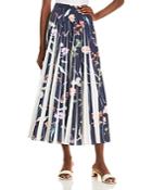 Jason Wu Floral Pleated Midi Skirt