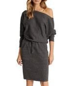 Reiss Amara Off The Shoulder Draped Knit Dress