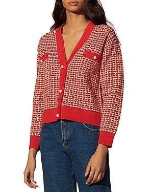 Sandro Brandy Tweed Cardigan