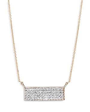 Bloomingdale's Diamond Pave Bar Necklace In 14k Yellow Gold, 0.15 Ct. T.w. - 100% Exclusive