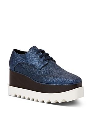Stella Mccartney Women's Elyse Soft Glitter Wedge Oxfords